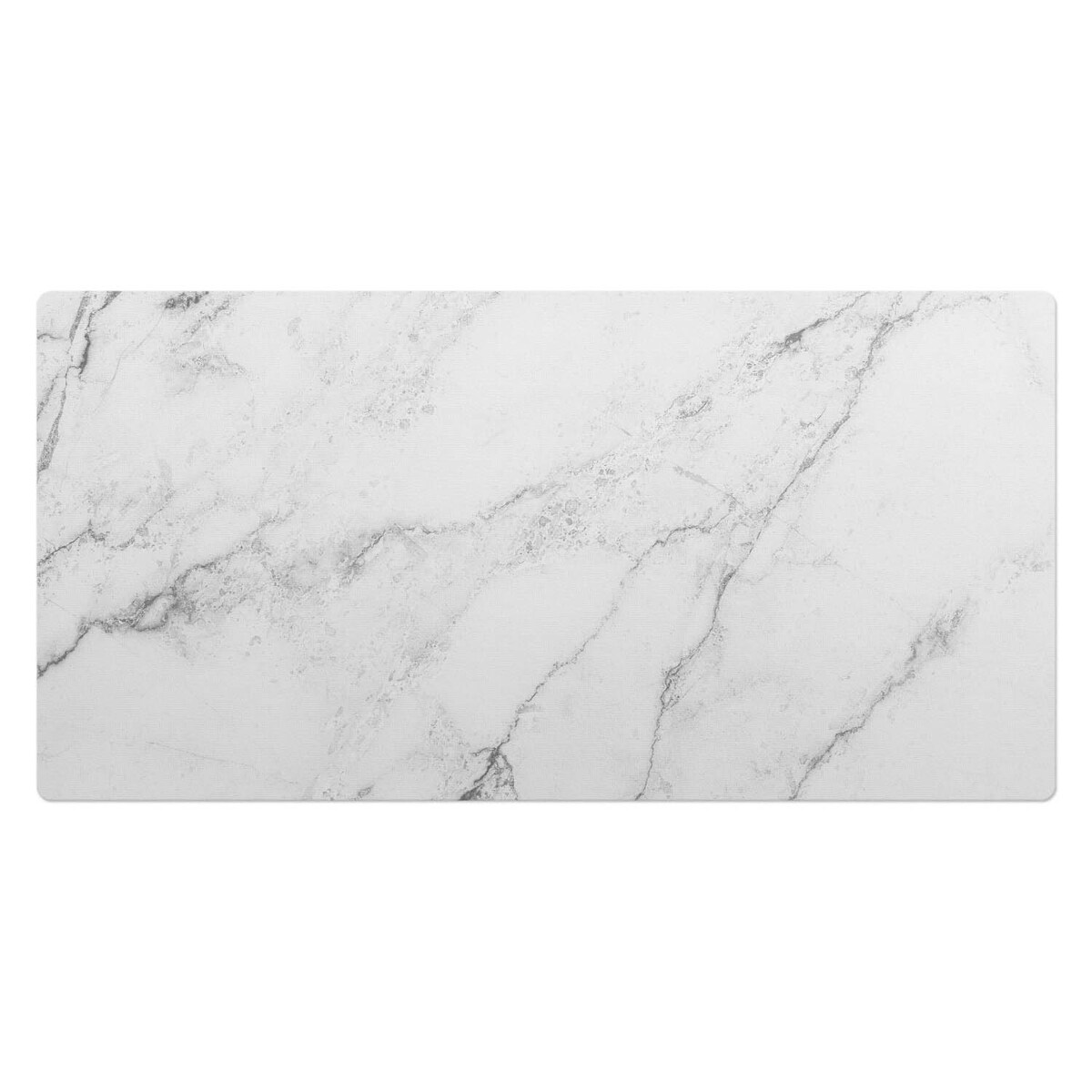 Biała mata na biurko Marmurowe żyłki, 100x50 cm