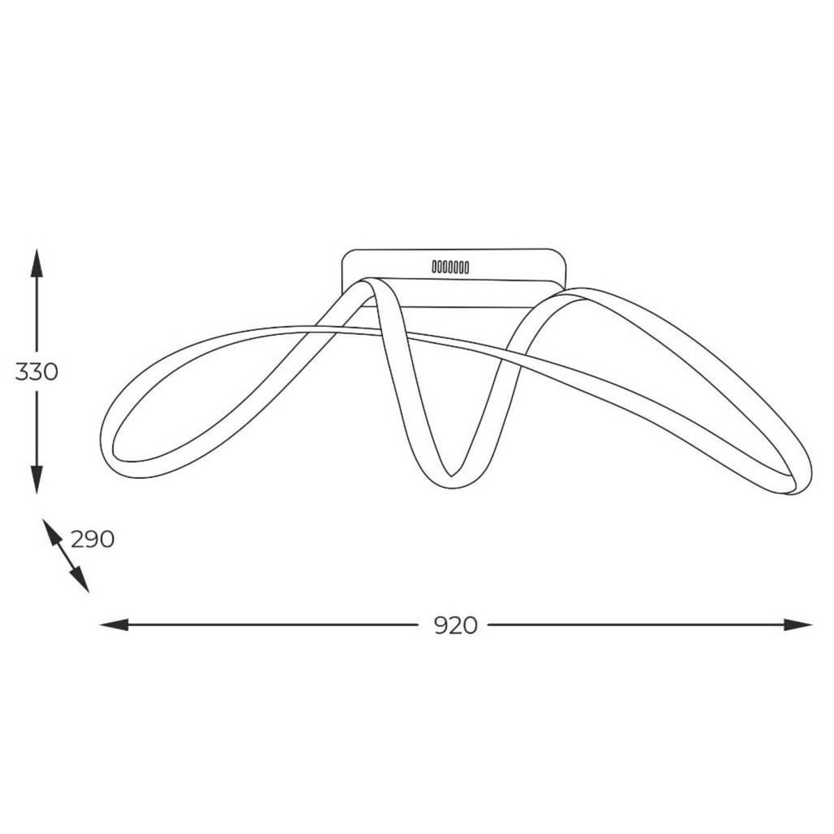 Ledowa lampa sufitowa Fermi 20026C-GD Zumaline 50W 3000-6000K do jadalni złota