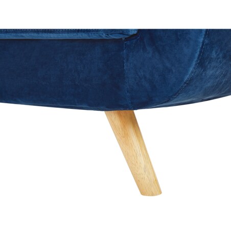 Pokrowiec na fotel welurowy niebieski BERNES