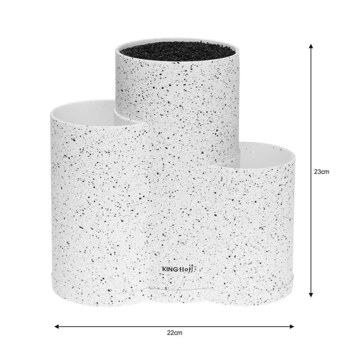 Uniwersalny blok stojak na noże do noży 3w1 biały KINGHOFF