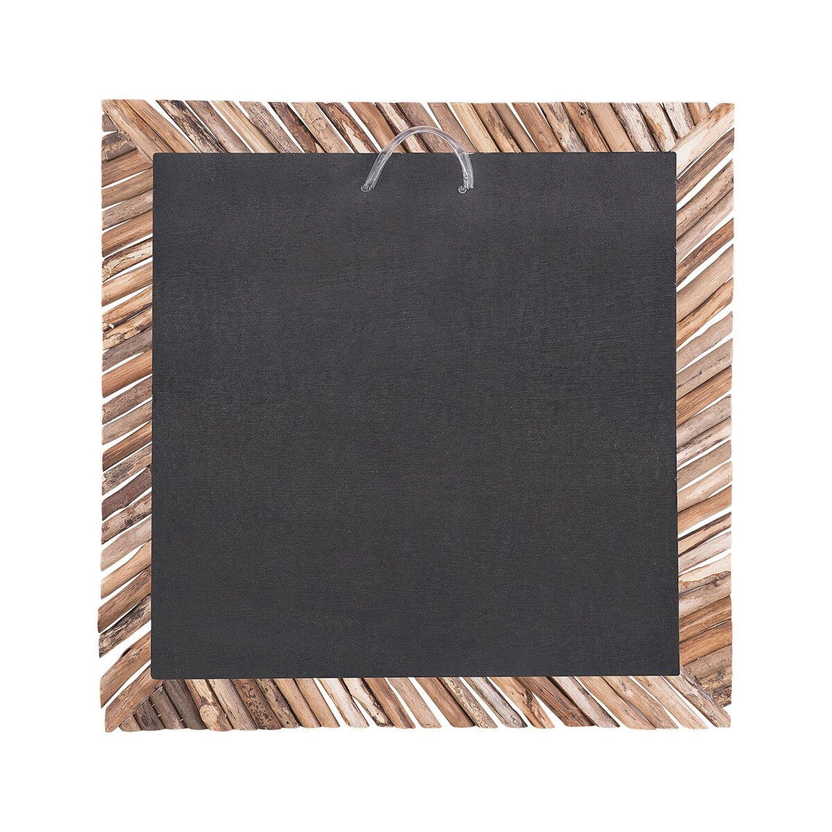 Drewniane lustro ścienne 60 x 60 cm jasne KANAB