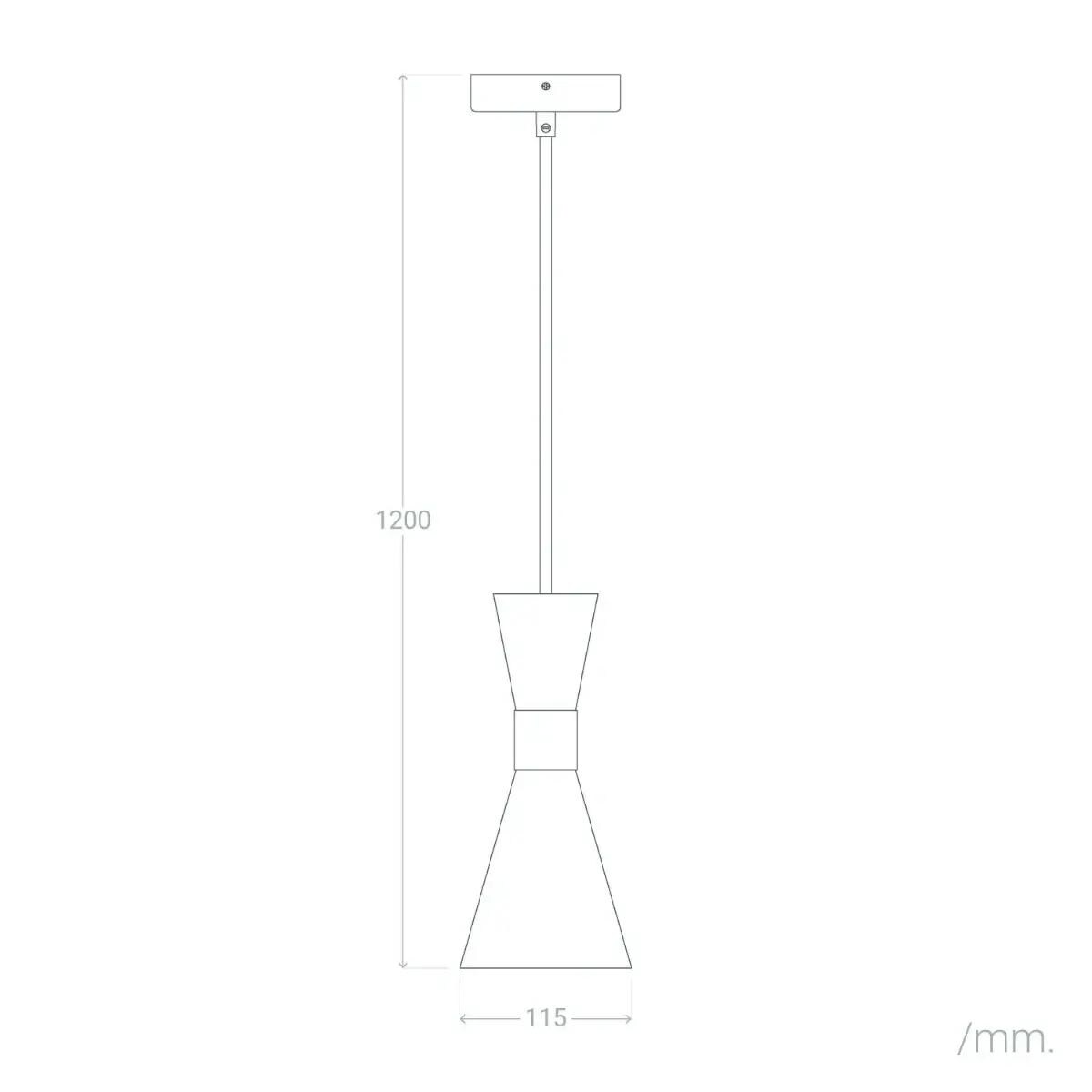 Zwieszana lampa Librio ABR-KWSZ2-E27 Abruzzo metalowa czarny złoty