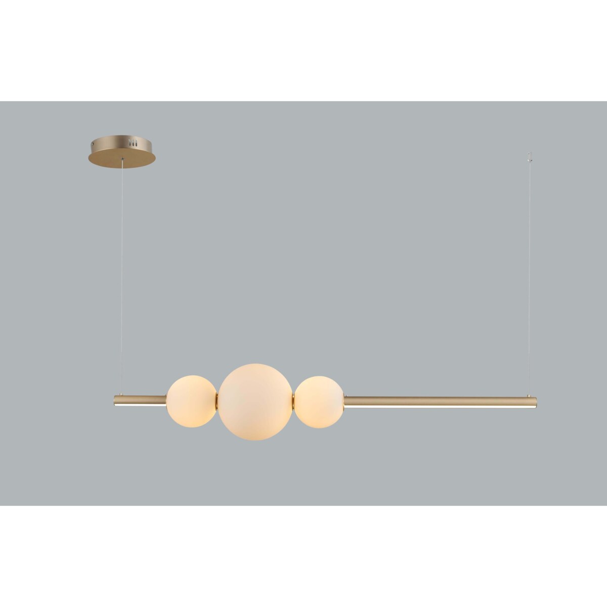 Nowoczesna lampa wisząca Sandra LED 48W kule nad stół złota
