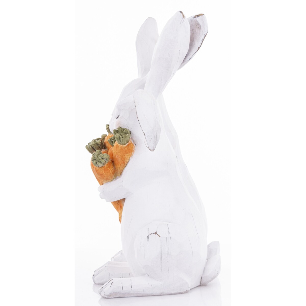 Dekoracja - para króliczków z marchewkami 33x23,5x16 cm