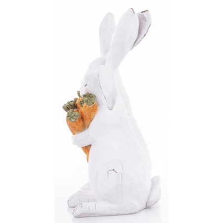Dekoracja - para króliczków z marchewkami 33x23,5x16 cm