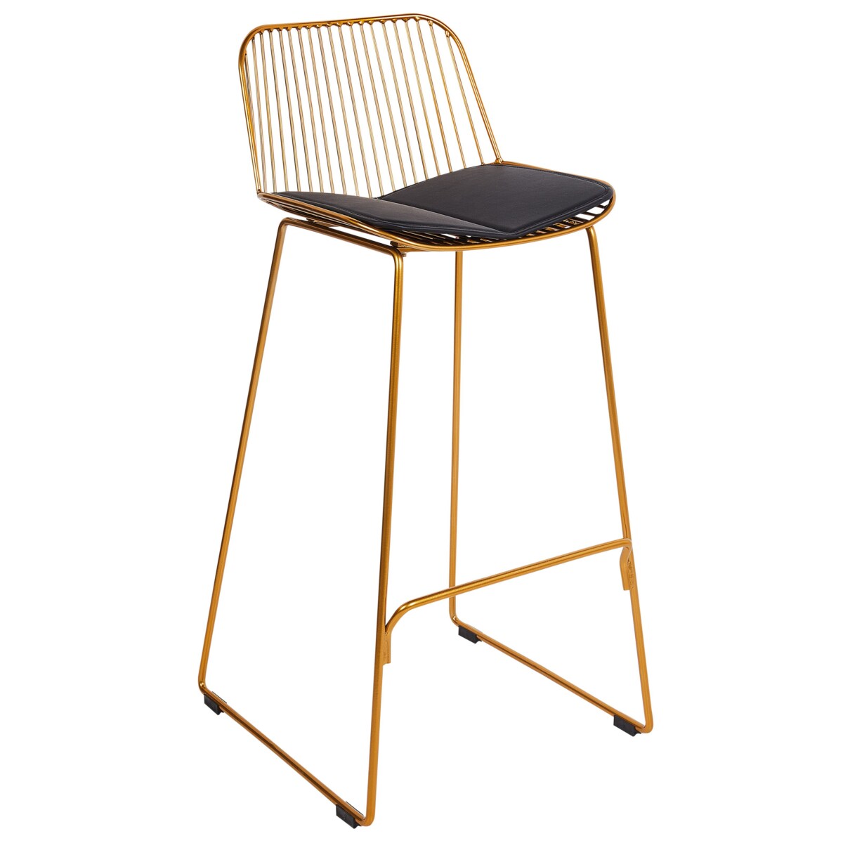 Zestaw 2 krzeseł barowych PENSACOLA Metal Złoty