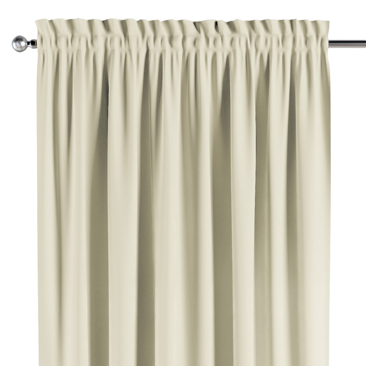 Zasłona na kanale z grzywką 1 szt. 130x260 kremowy