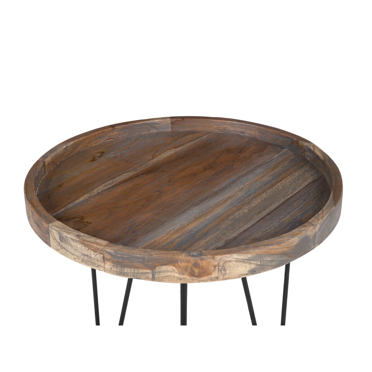 Stolik pomocniczy drewniany ciemny BONDISS