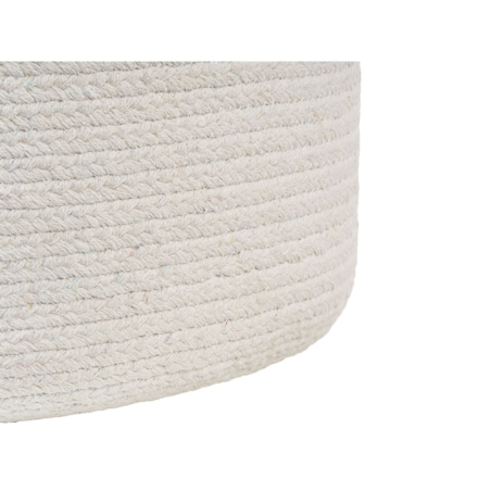 Puf ⌀ 46 cm biały DALAMA