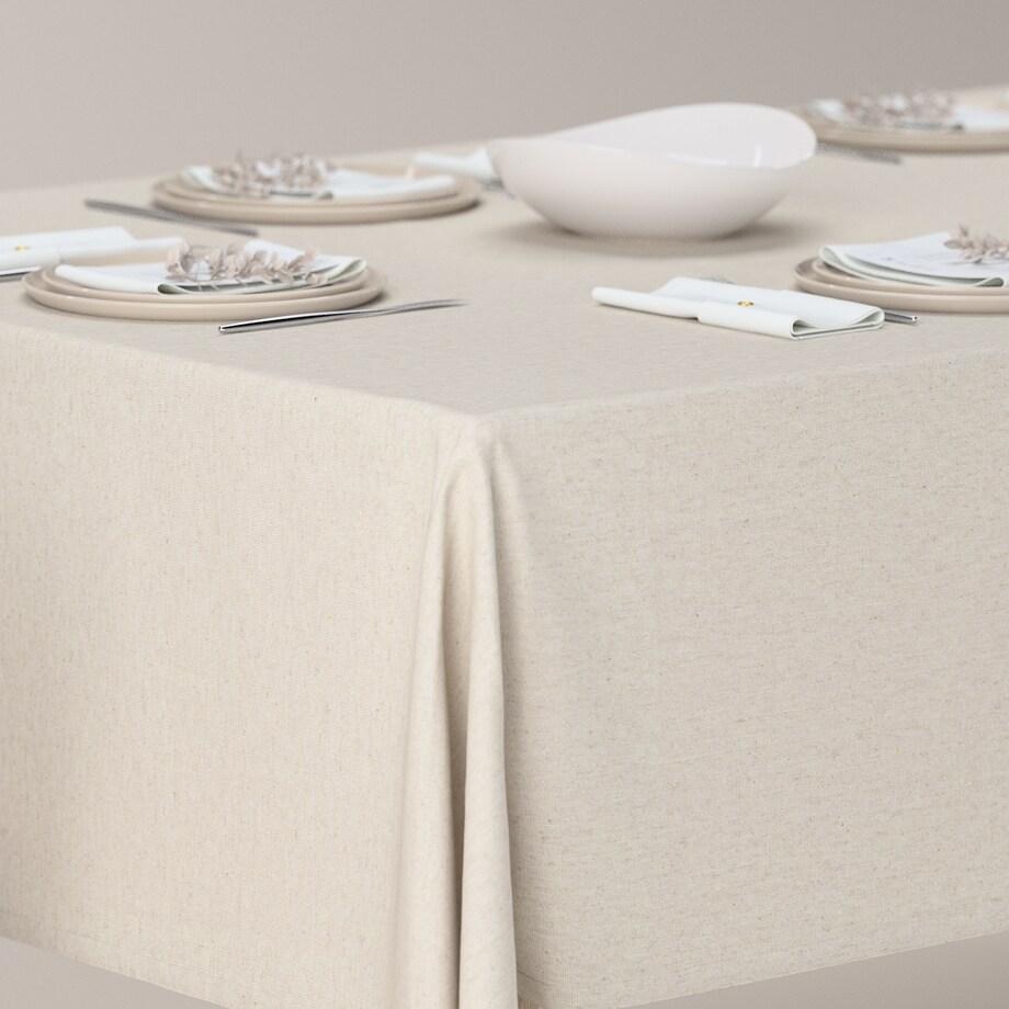 Obrus prostokątny 130 x 210 cm melanż szaro-beżowy