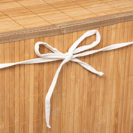 Bambusowy kosz na pranie z pokrywą, 60 L