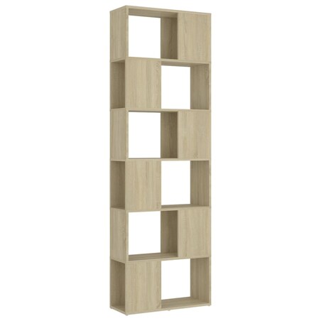 vidaXL Regał na książki/przegroda, dąb sonoma, 60x24x186 cm