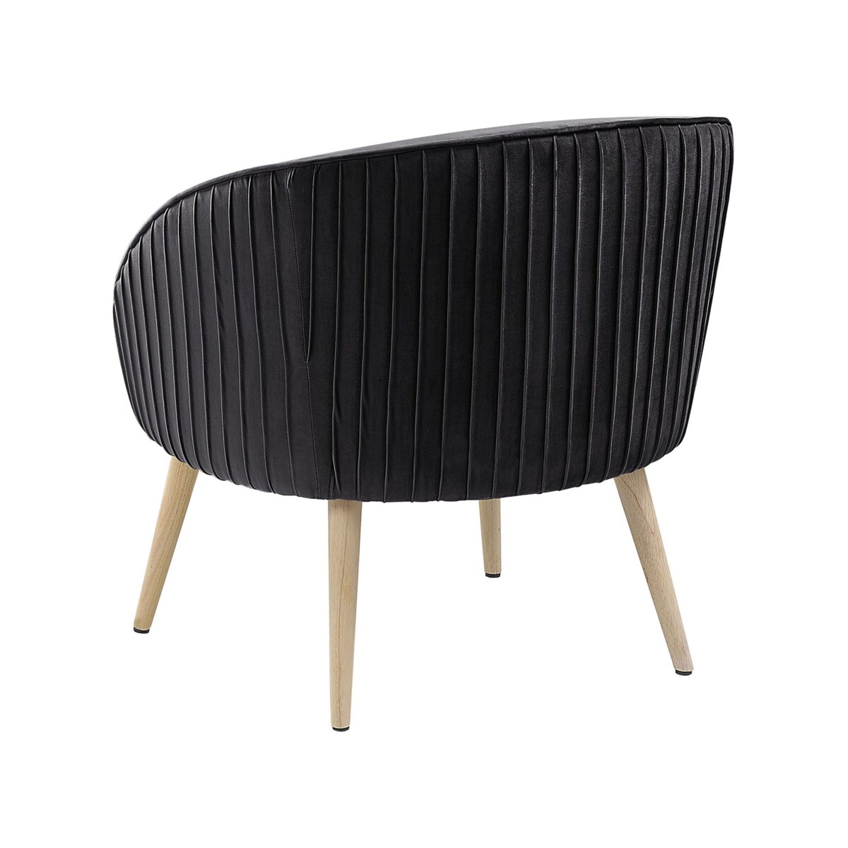 Fotel welurowy czarny TROMSO