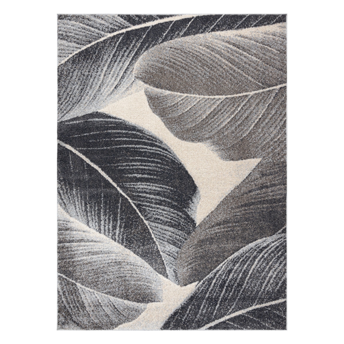 Dywan FUSION 8912 ciemny szary - Pióra, 280x370 cm