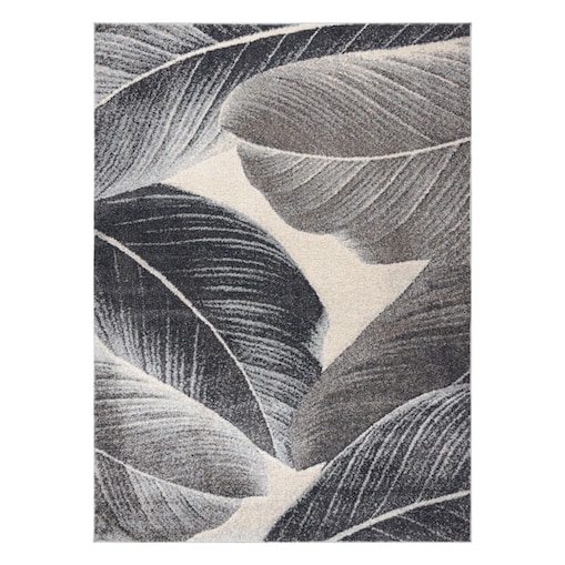 Dywan FUSION 8912 ciemny szary - Pióra, 280x370 cm