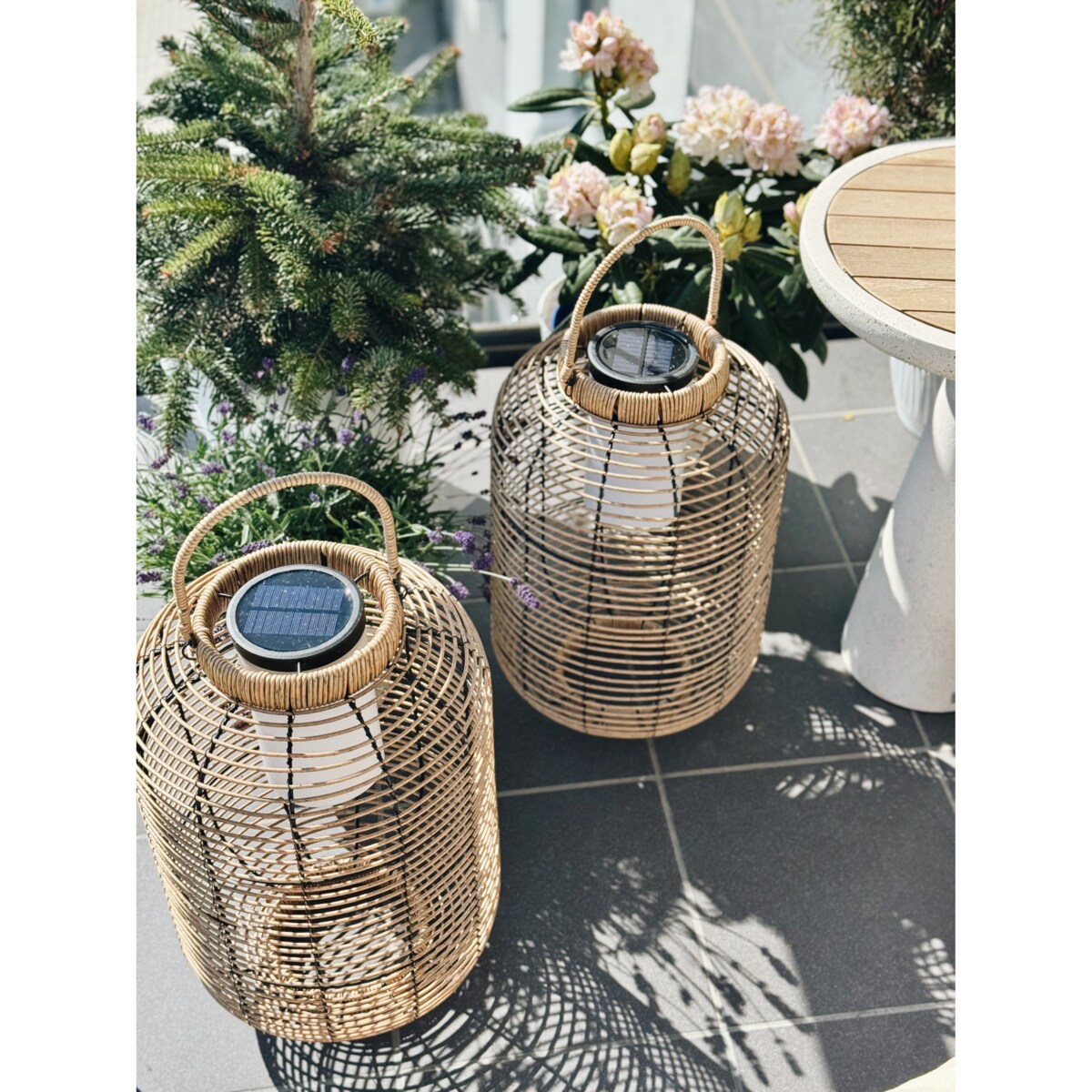 Lampa solarna LED 30 cm stojąca do ogrodu