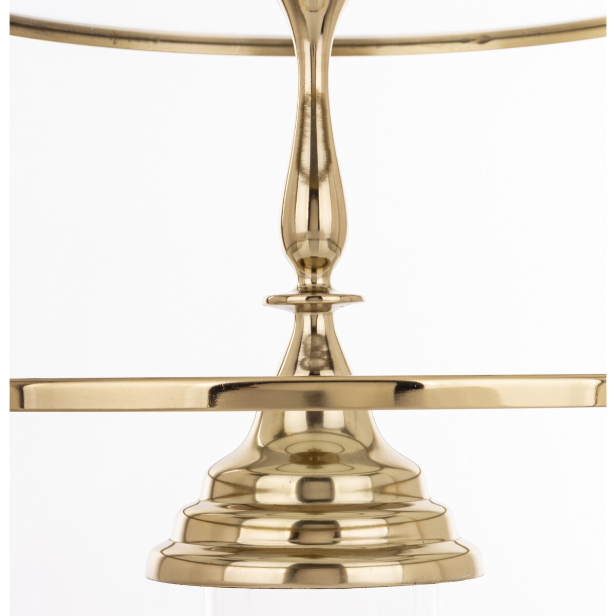 Patera szklana 3-poziomy 56x41x41 cm LONDA złota