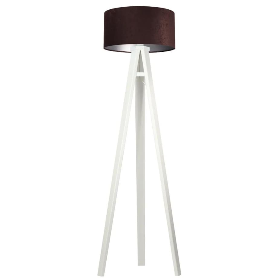 Lampa stojąca HOME 40 brązowa/srebrna/biała
