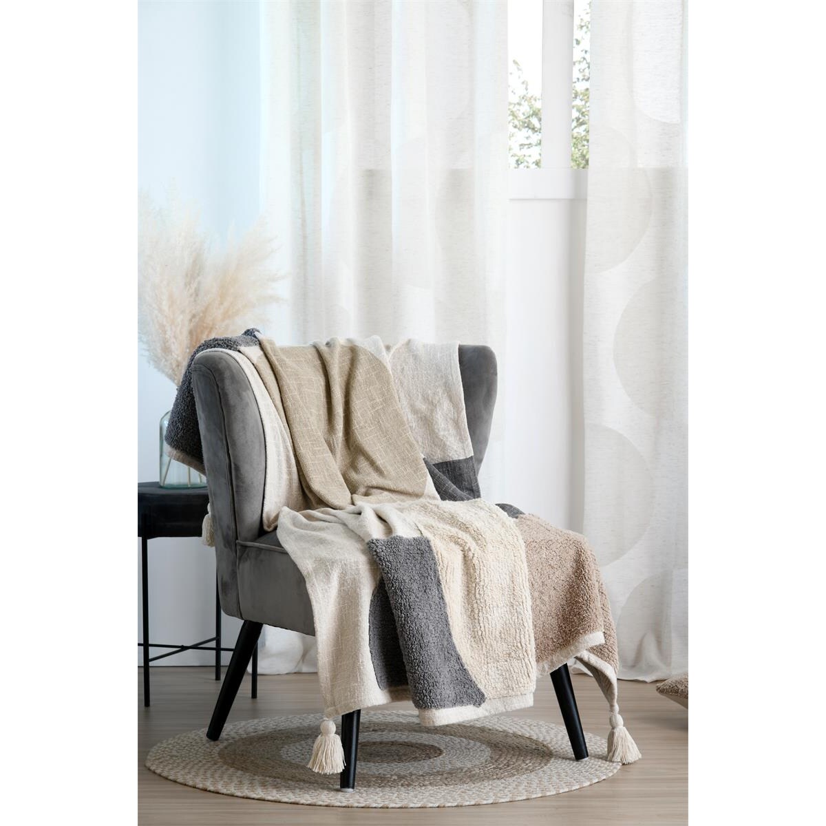 Narzuta bawełniana, MARTIAL, 125 x 150 cm