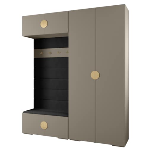 Garderoba do przedpokoju INOVA 4 Z18 kaszmir+złoty+manila18