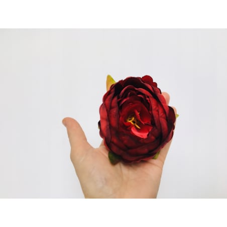 KWIATY sztuczne piwonia czerwona główka wyrobowa do stroika kompozycji