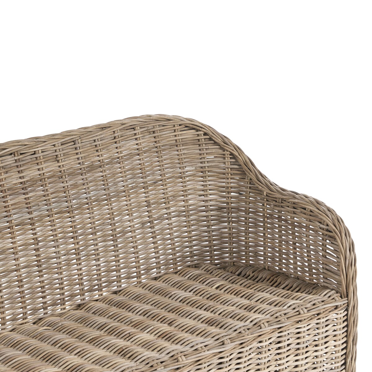 Ławka ogrodowa z poduchą SUSUA 189 cm Rattan Naturalny