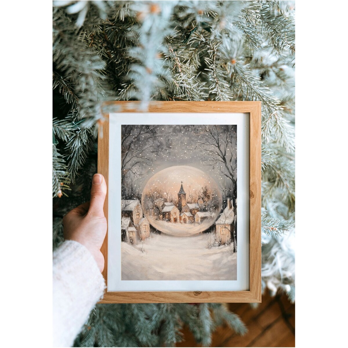 Poster Story, Plakat, Obraz - Magiczna Kula Śnieżna i Malownicza Wioska, wymiary 70 x 100 cm