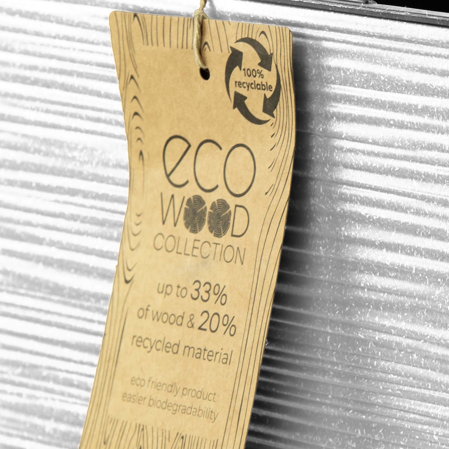 Doniczka Donica Ogrodowa 25/30 Cm Zestaw Na Taras Do Ogrodu Domu Eco Wood Biały