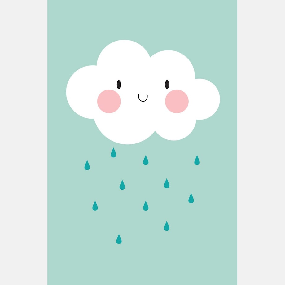 Plakat dla dzieci Chmurka miętowa 40x50