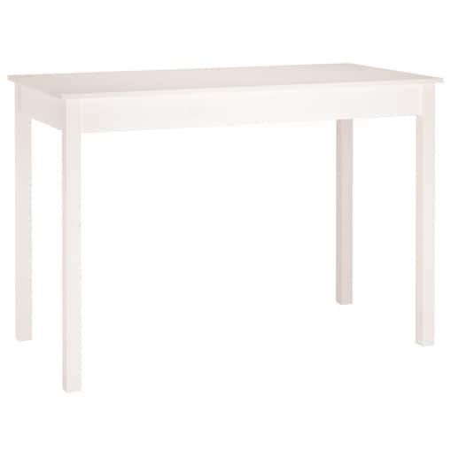 vidaXL Stół jadalniany, biały, 110x55x75 cm, lite drewno sosnowe