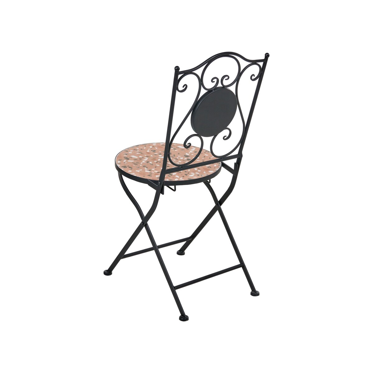 Zestaw mebli balkonowych Składane ADRANO Metal Czarny