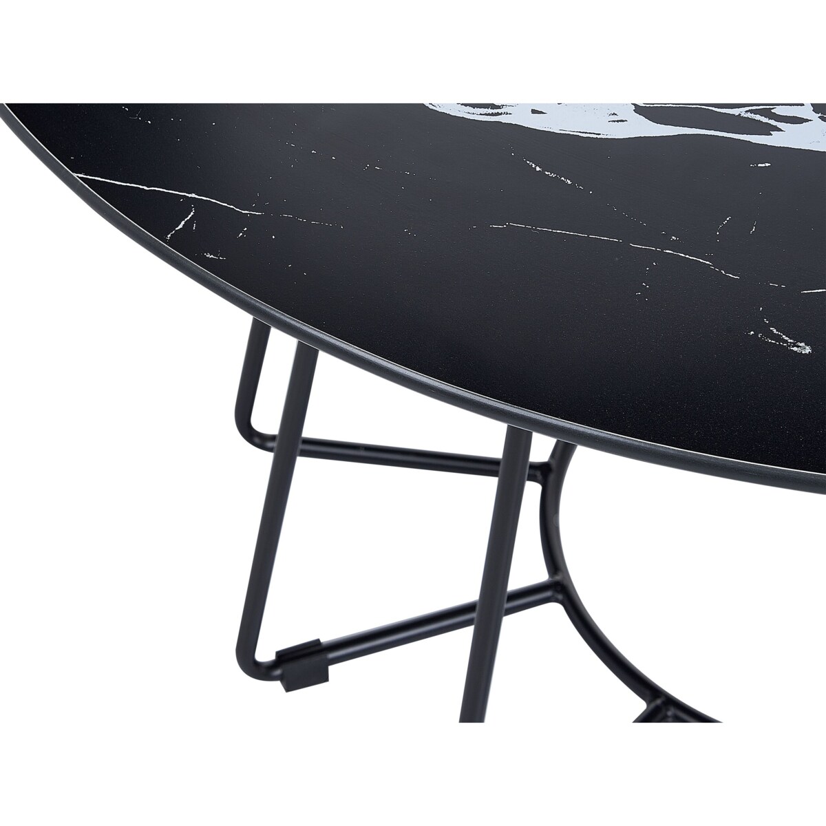 Stolik kawowy efekt marmuru czarny BERNIE