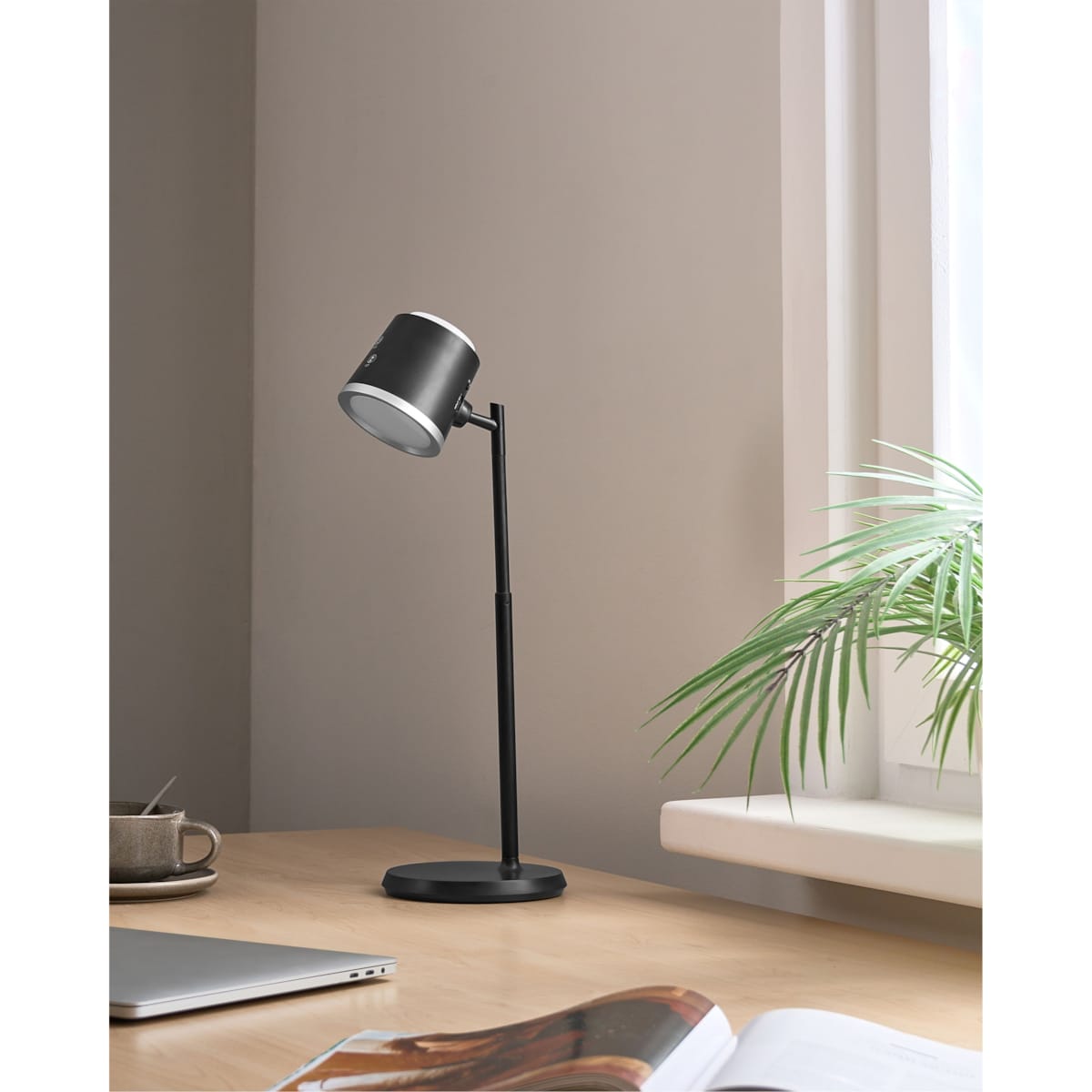 Bezprzewodowa lampa stołowa LED LIBRA Ze ściemniaczem Czarny