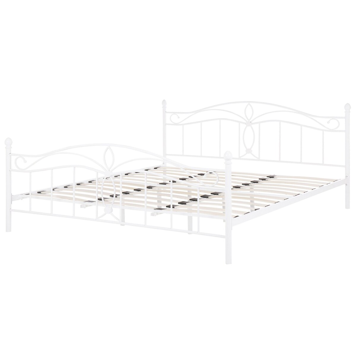 Łóżko metalowe 180 x 200 cm białe ANTLIA