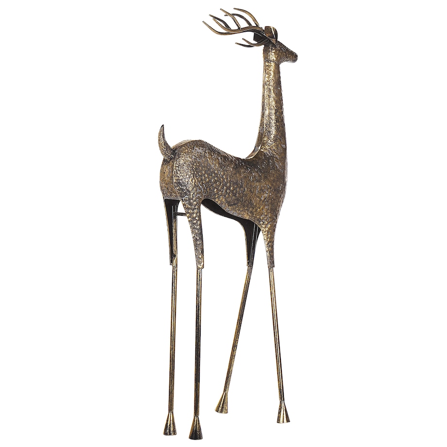 Dekoracja świąteczna podłogowa PELLO 126 cm Renifer Złoty