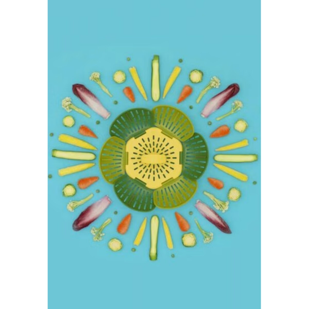 Koszyk do gotowania na parze zielony Bloom, 16 x 16 x 10 cm, Joseph Joseph