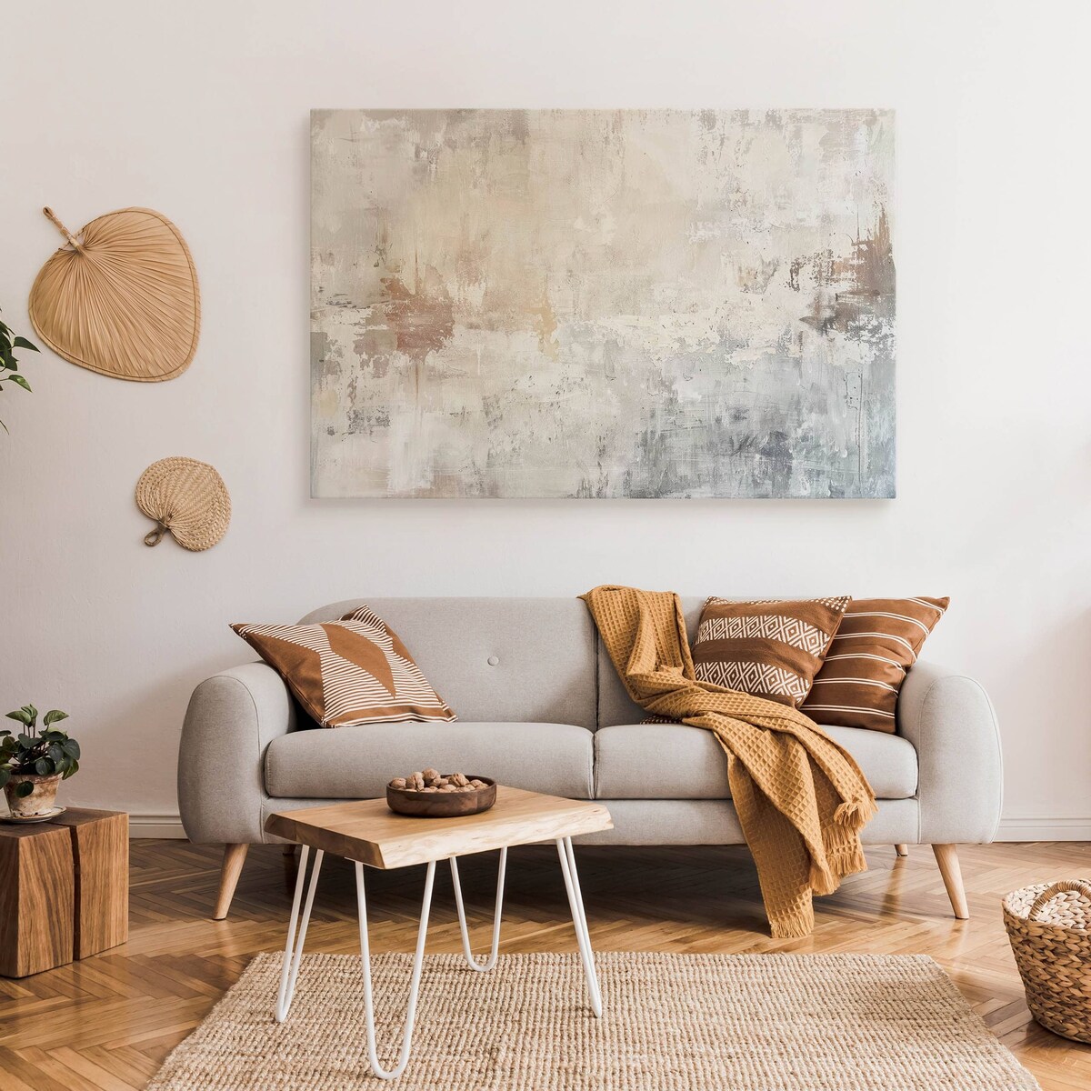 Obraz Na Płótnie Do Salonu Sypialni Betonowa Ściana Abstrakcja 90x60cm