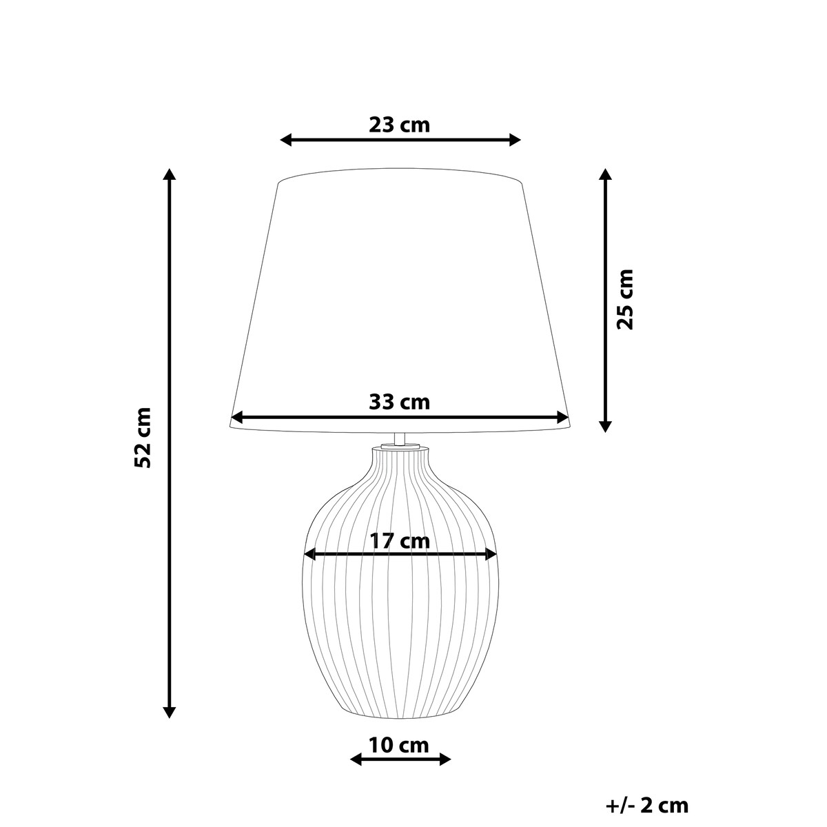 Lampa stołowa FERGUS Ceramika Biały