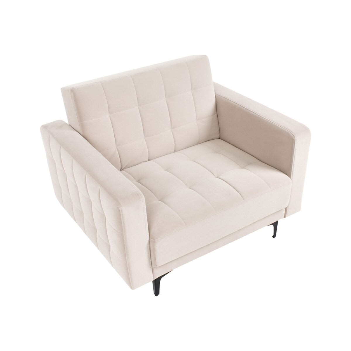 Fotel ABERDEEN Welur Jasnobeżowy