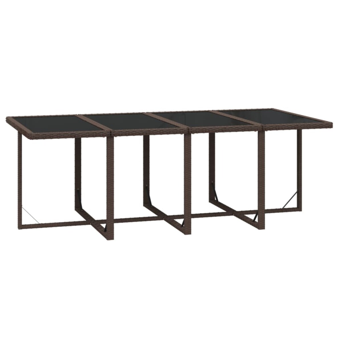 vidaXL 9-cz. zestaw mebli ogrodowych z poduszkami, polirattan, brązowy