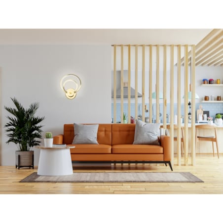 Lampa Ścienna Kinkiet Nowoczesny Gold Led Złoty