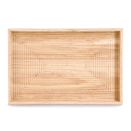 Taca do serwowania z uchwytami, drewno, 46 x 30,5 cm