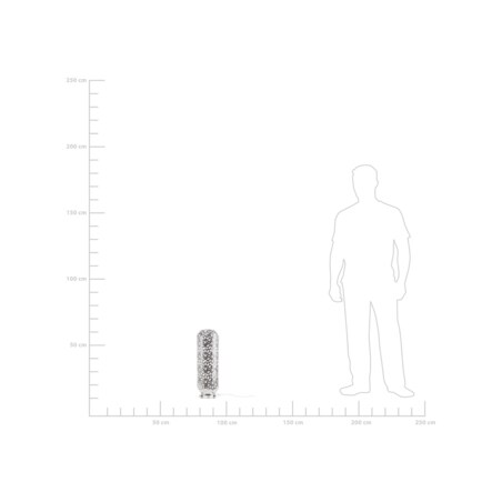 Lampa podłogowa metalowa srebrna VOLTA