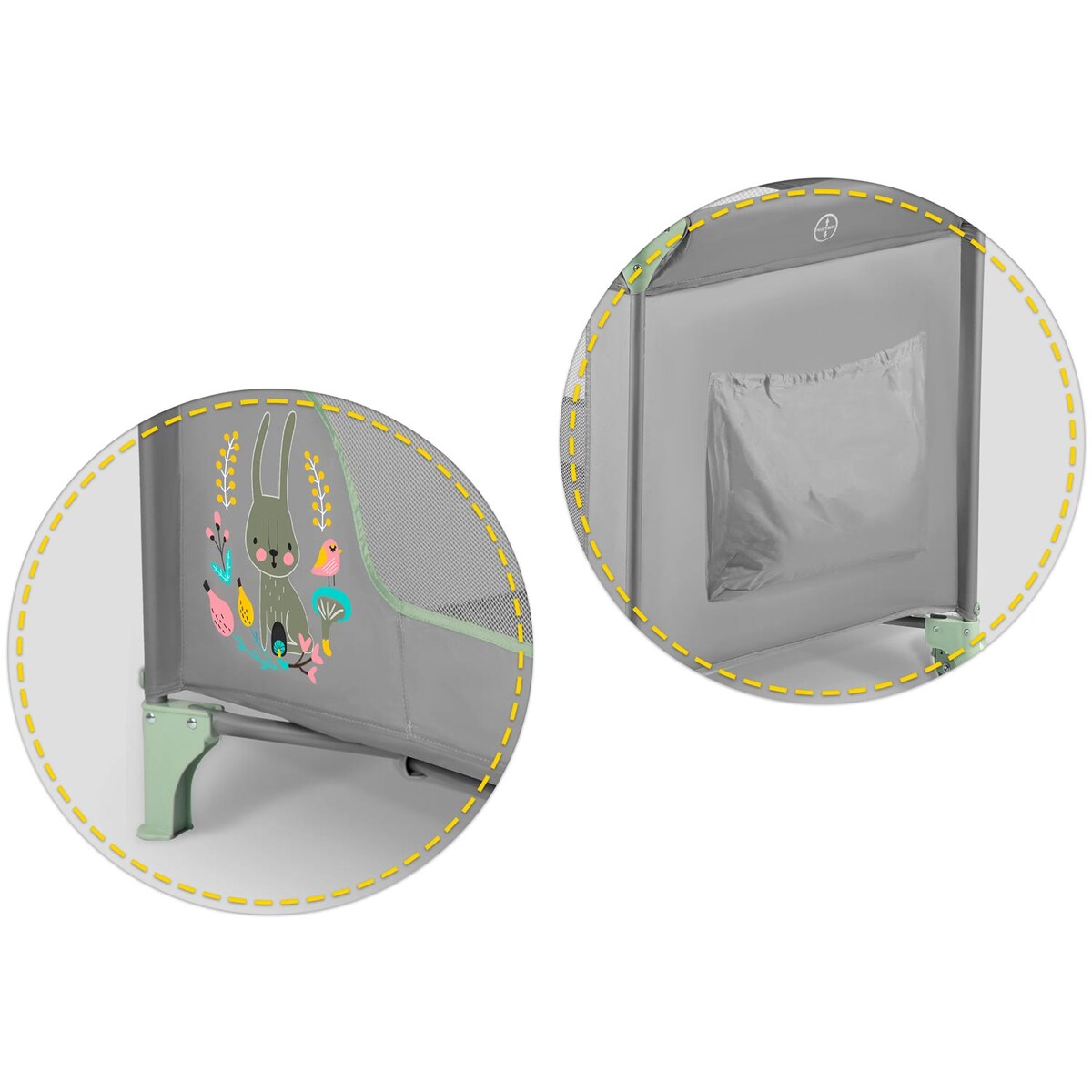 Łóżeczko turystyczne dla dziecka składane podróżne kojec Ricokids + materac + torba