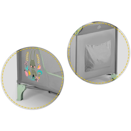 Łóżeczko turystyczne dla dziecka składane podróżne kojec Ricokids + materac + torba