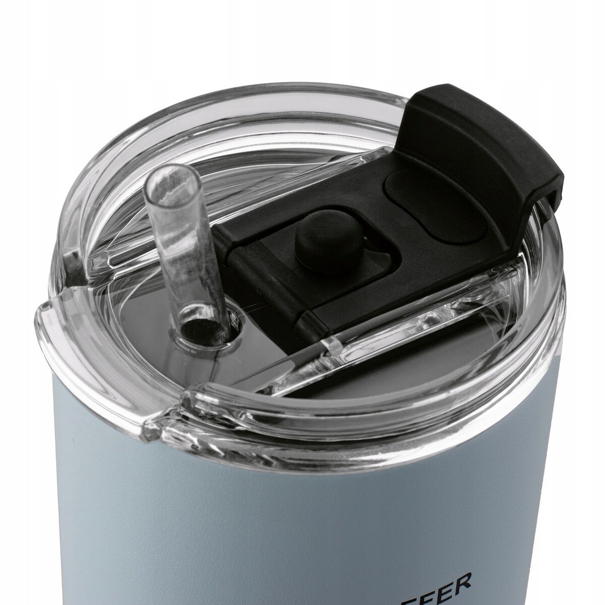 Kubek termiczny ze słomką 420ml na ciepłe zimne napoje kawę HERBATĘ koktajl