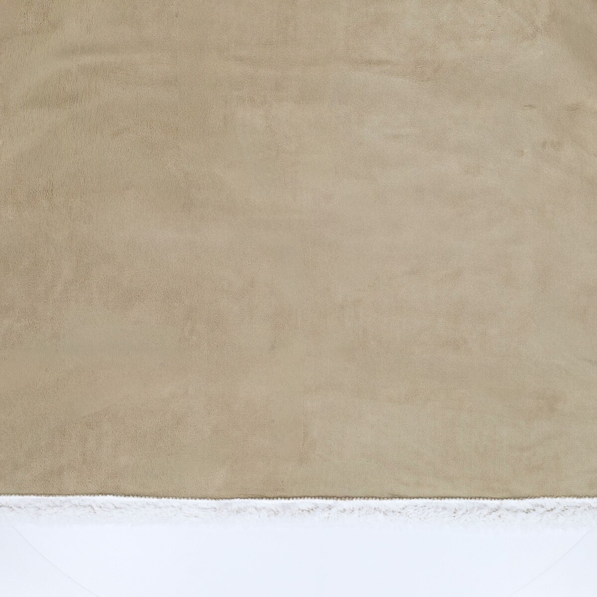 Koc dwustronny poliestrowy 130x170 cm Beige e Bianco