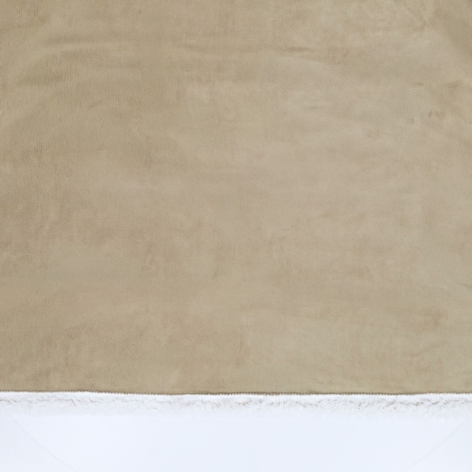 Koc dwustronny poliestrowy 130x170 cm Beige e Bianco