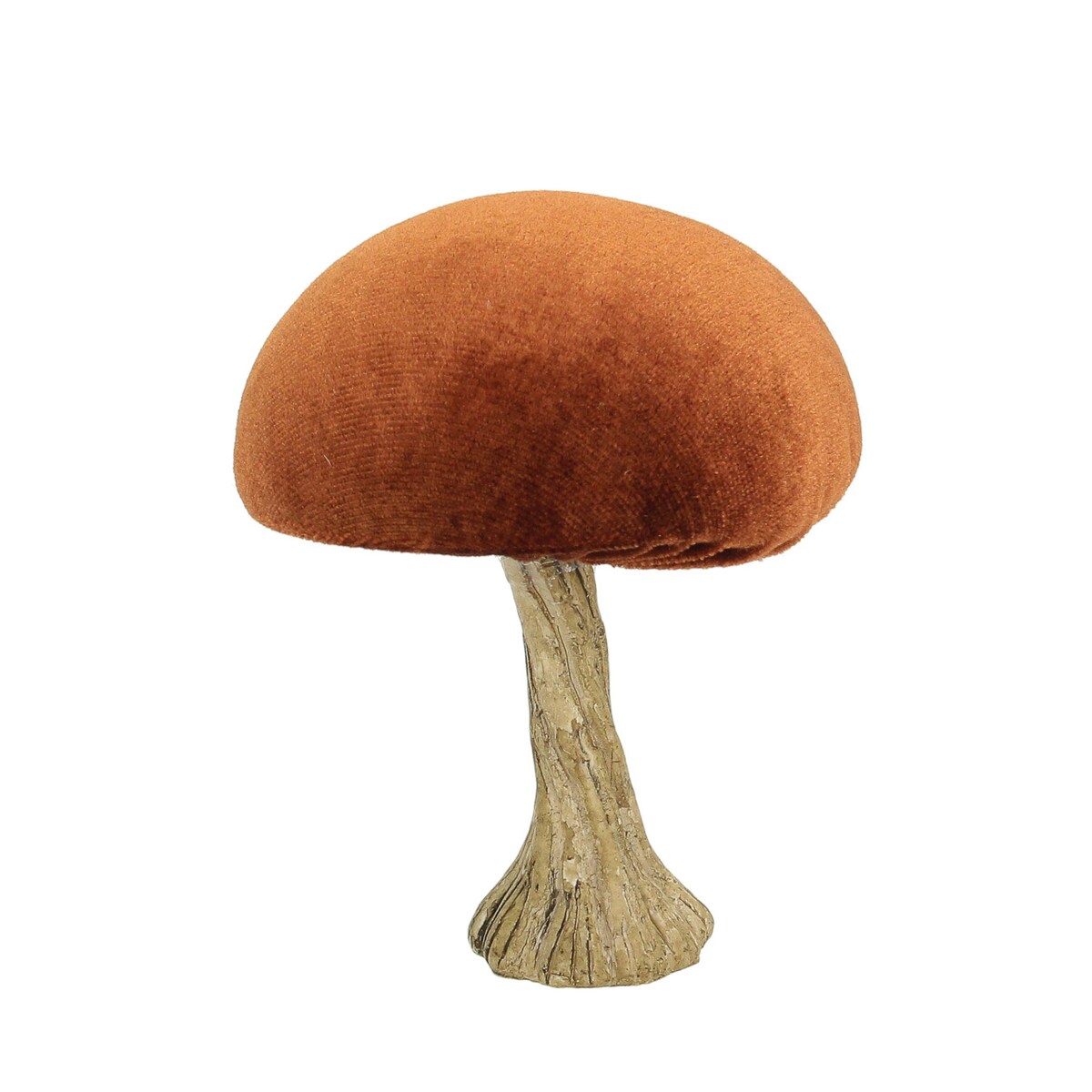 Dekoracja Velvet Mushroom 10 cm orange, 9x10 cm