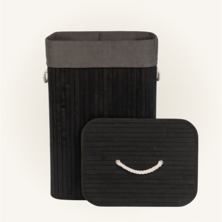 Kosz na pranie 60x42x32 cm 80 litrów LAVAGG czarny